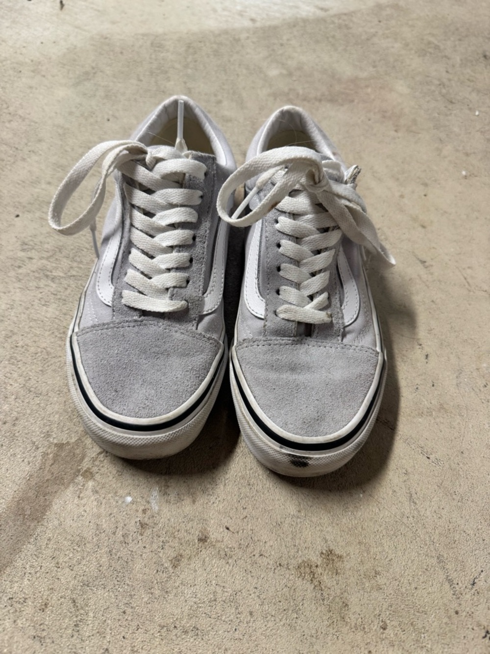 Vans Light Gray and White
